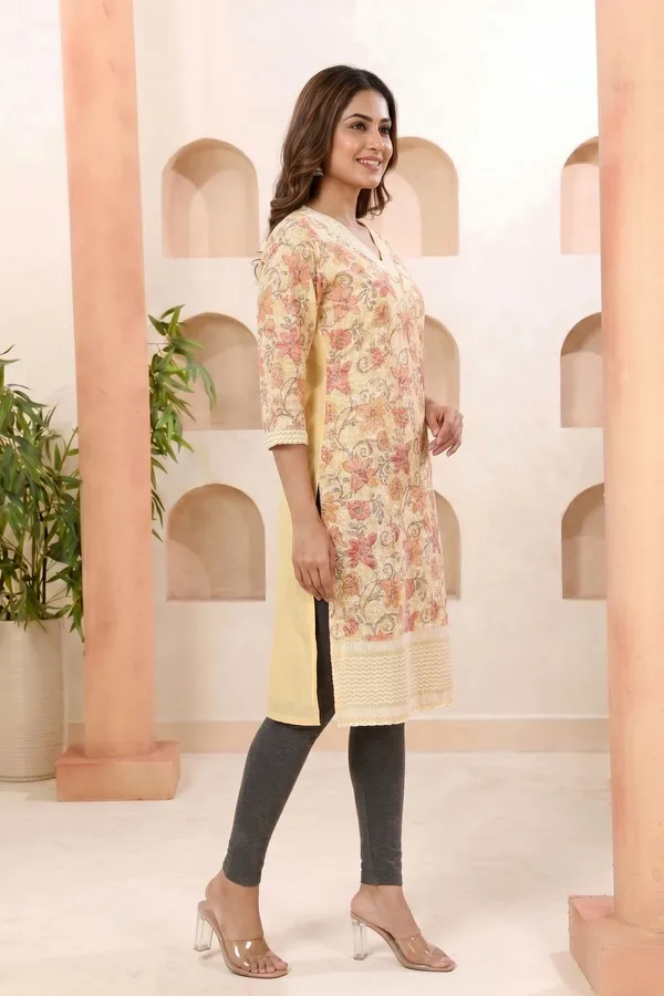 Yellow_Chikankari_Embroidered_Printed_Kurti_for_Women_with_Soft_Lining