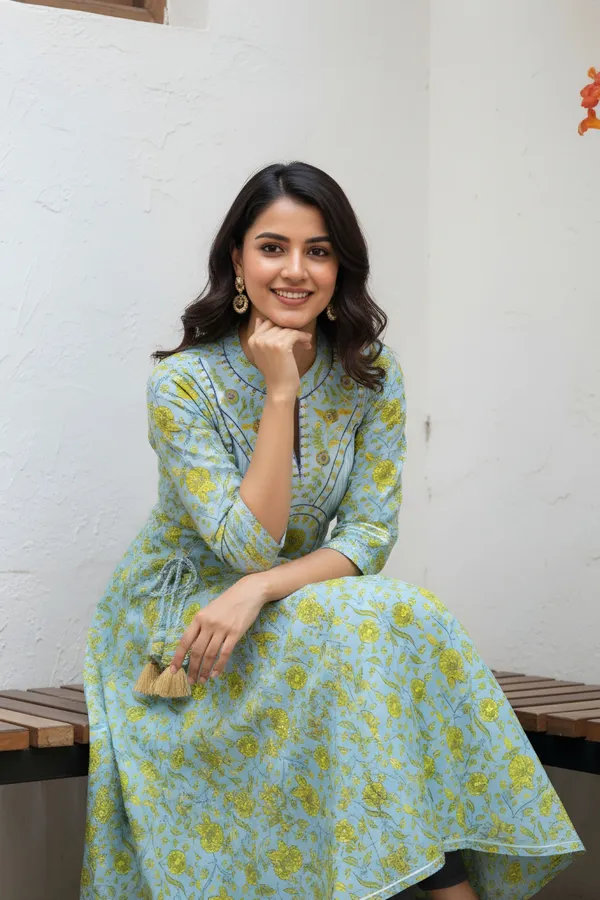 Light_Blue_Long_Anarkali_Gown_With_Embroidery_Yoke_And_Tussles