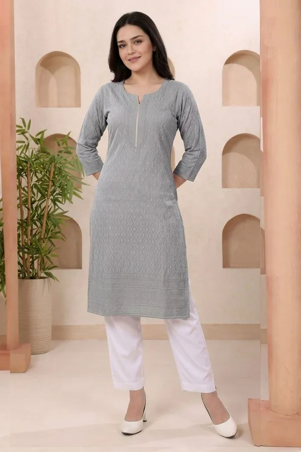Gracious_Gray_Rayon_Chikankari_Straight_Kurta_for_Women