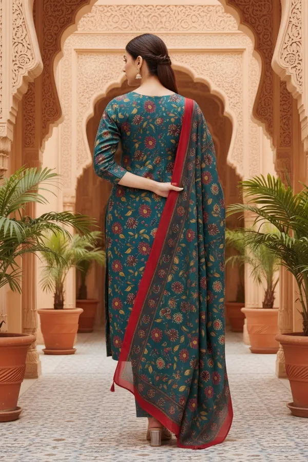 Rama_Green_Jaipuri_Printed_Cotton_Kurta_Pant_Dupatta_Set_with_Zari_Work