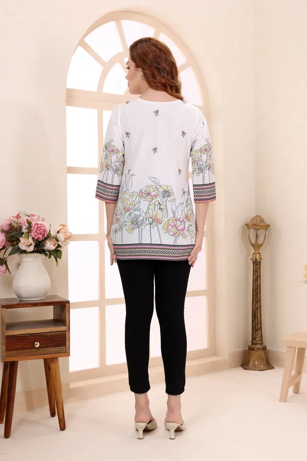 Cotton_Short_Kurti_Tunic_Top_with_Flower_Motifs_for_Women
