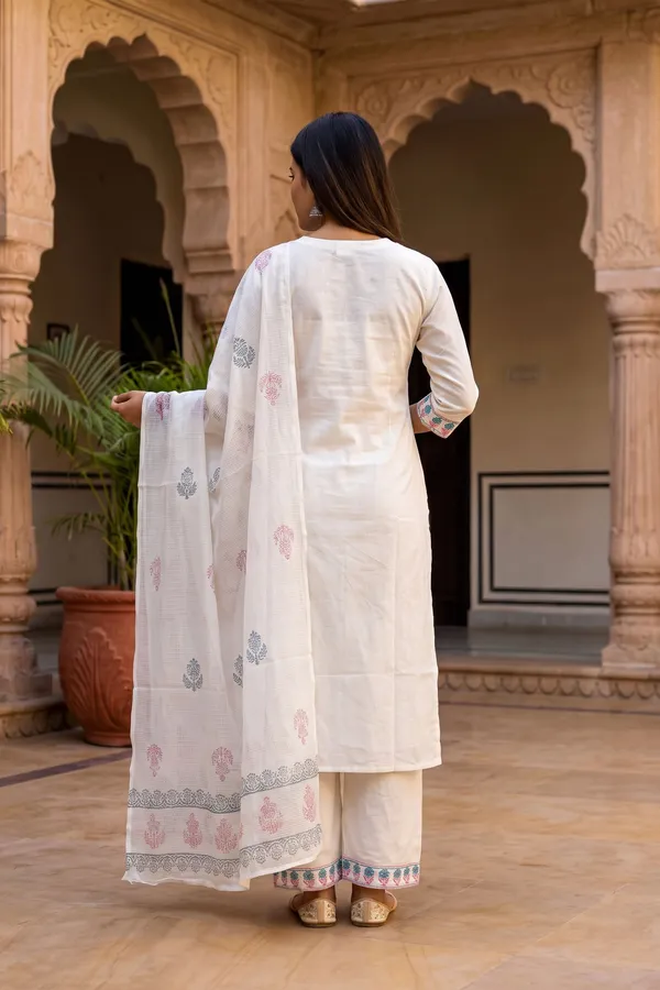 Blissful_Bright_White_Pure_Cotton_Embroidered_Kurti_Pant_Dupatta_Set