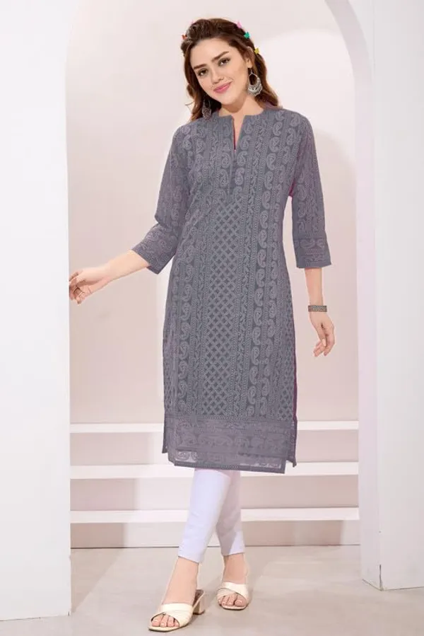 Women's_Chikankari_Georgette_Kurta_�_Three_Quarter_Sleeves,_Round_Neck,_Ethnic_Traditional_Kurta