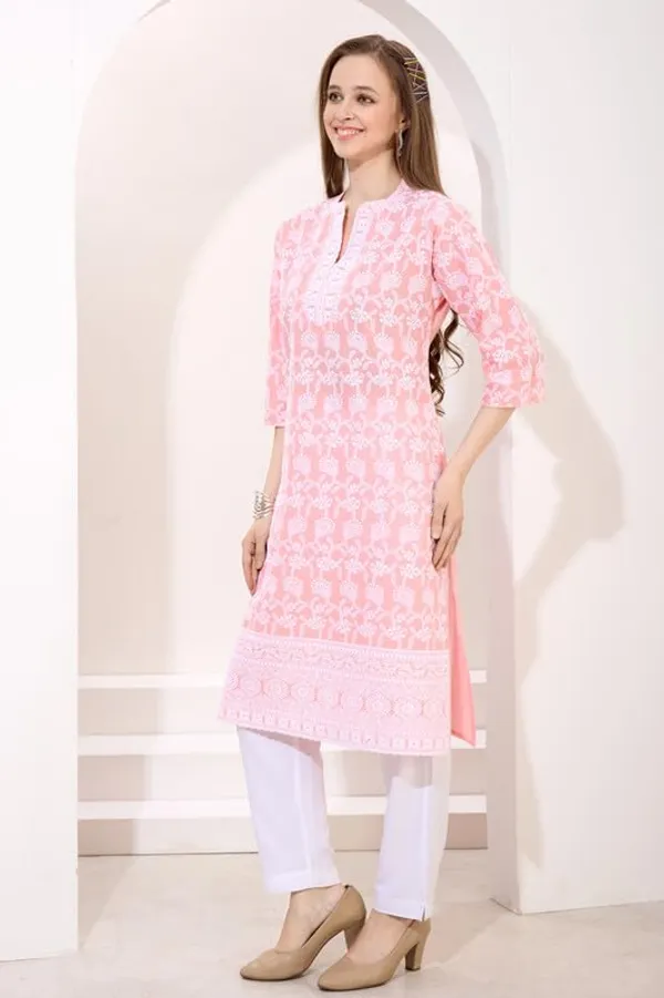 Chikankari_Kurti_For_Women_|_Long_Kurti_Pure_Cotton_Ethnic_Wear_|_Comfortable_&_Stylish_Attire