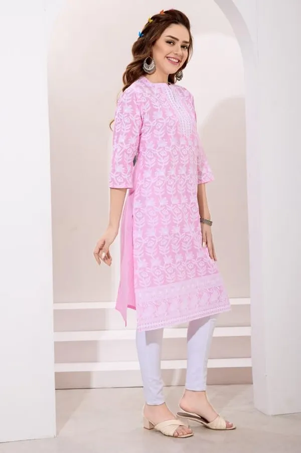 Chikankari_Kurti_For_Women_|_Long_Kurti_Pure_Cotton_Ethnic_Wear_|_Comfortable_&_Stylish_Attire