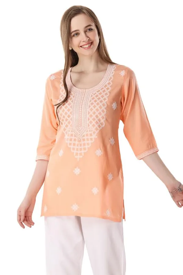 Rayon_Chikankari_Kurti_Tunic_For_Women_And_Girls_|_Kurti_Tops_|_Short_Kurti_|_Short_Kurti_For_Women_|_Short_Kurti_For_Girls