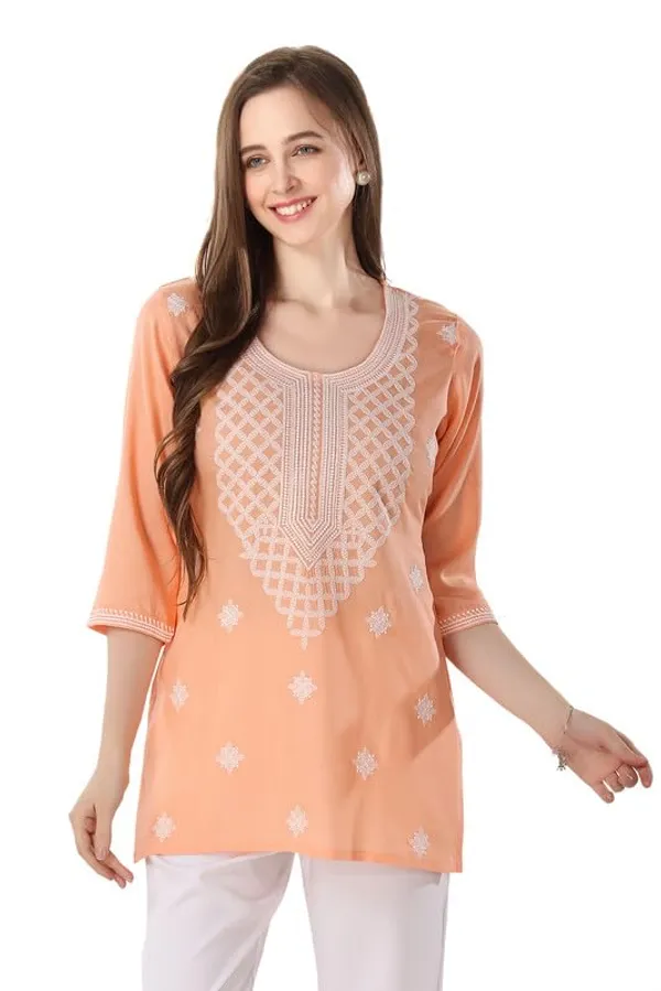 Rayon_Chikankari_Kurti_Tunic_For_Women_And_Girls_|_Kurti_Tops_|_Short_Kurti_|_Short_Kurti_For_Women_|_Short_Kurti_For_Girls