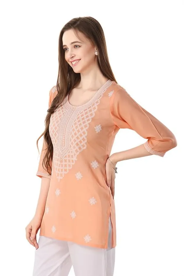 Rayon_Chikankari_Kurti_Tunic_For_Women_And_Girls_|_Kurti_Tops_|_Short_Kurti_|_Short_Kurti_For_Women_|_Short_Kurti_For_Girls