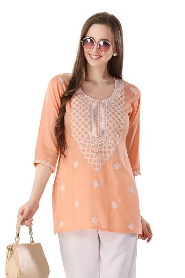 Rayon_Chikankari_Kurti_Tunic_For_Women_And_Girls_|_Kurti_Tops_|_Short_Kurti_|_Short_Kurti_For_Women_|_Short_Kurti_For_Girls
