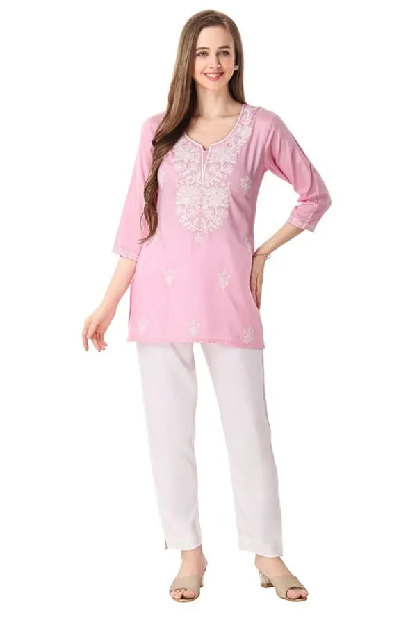 Rayon_Chikankari_Kurti_Tunic_For_Women_And_Girls_|_Kurti_Tops_|_Short_Kurti_|_Short_Kurti_For_Women_|_Short_Kurti_For_Girls