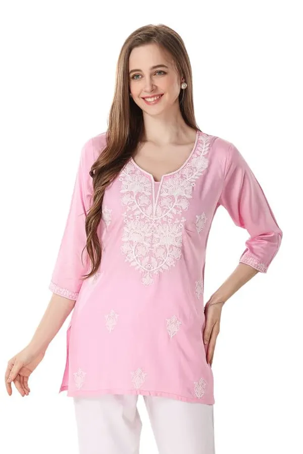 Rayon_Chikankari_Kurti_Tunic_For_Women_And_Girls_|_Kurti_Tops_|_Short_Kurti_|_Short_Kurti_For_Women_|_Short_Kurti_For_Girls