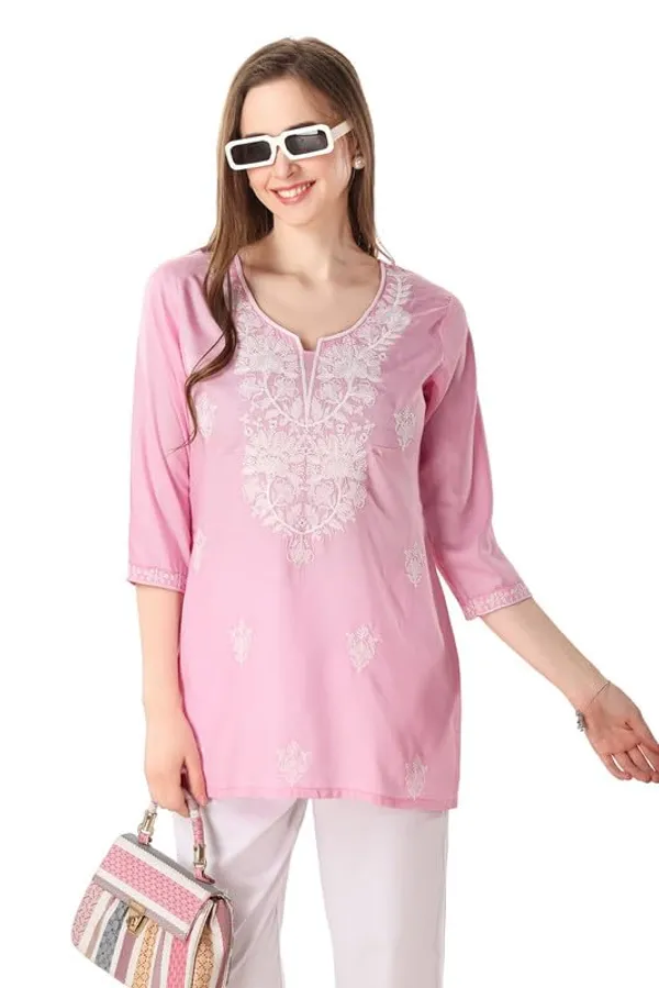 Rayon_Chikankari_Kurti_Tunic_For_Women_And_Girls_|_Kurti_Tops_|_Short_Kurti_|_Short_Kurti_For_Women_|_Short_Kurti_For_Girls