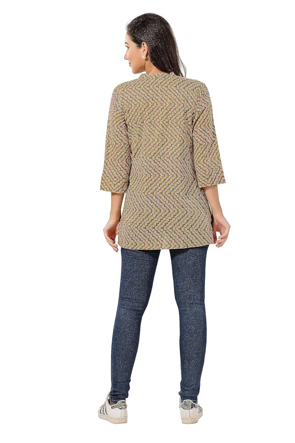 Casual_Craze_Brown_Cotton_Printed_Short_Tunic_Top_|_Kurti_Tops_|_Short_Kurti_|_Short_Kurti_For_Women_|_Short_Kurti_For_Girls