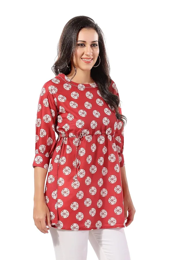 Women's_Short_Kurta_Rustic_Elegance_Cotton_Short_Flared_Batik_Print_Tunic_|_Kurti_Tops_|_Short_Kurti_|_Short_Kurti_For_Women_|_Short_Kurti_For_Girls