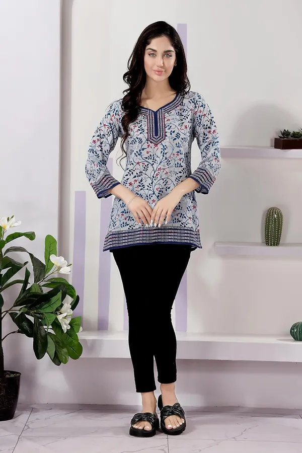Cotton_Tunic_Print_And_Elegant_For_Women_And_Girls_|_Kurti_Tops_|_Short_Kurti_|_Short_Kurti_For_Women_|_Short_Kurti_For_Girls