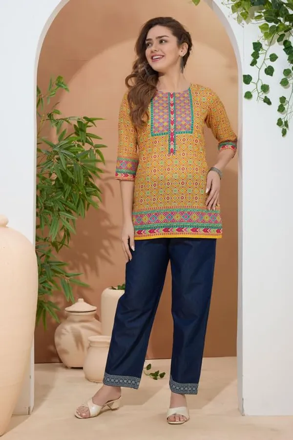 Women's_Ethnic_Print_Cotton_Short_Kurti