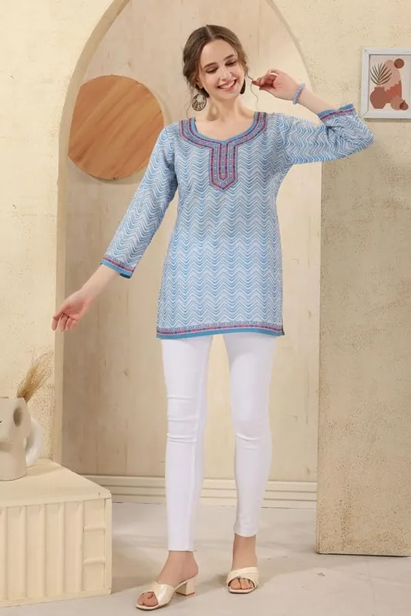 Women's_Ethnic_Print_Cotton_Short_Kurti