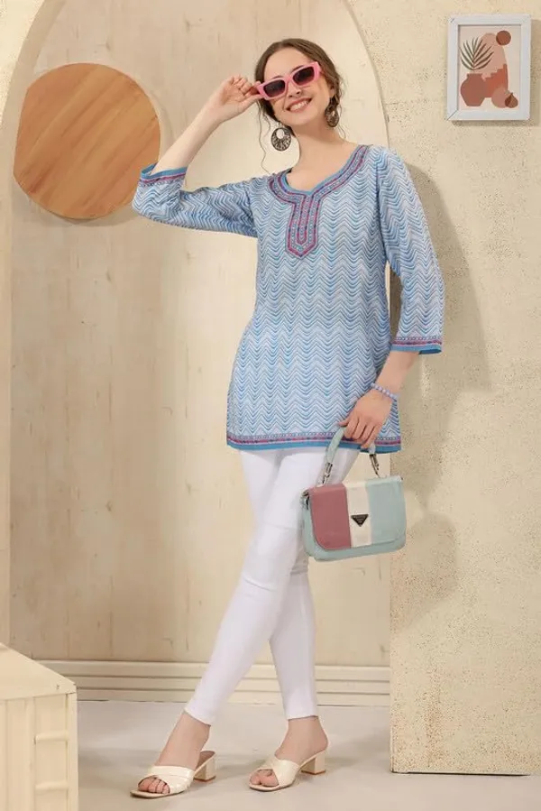 Women's_Ethnic_Print_Cotton_Short_Kurti