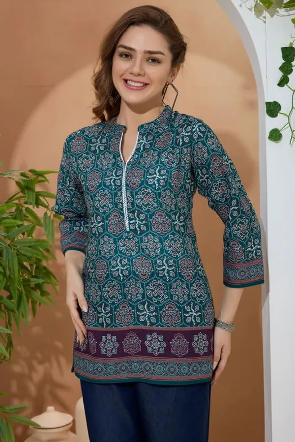 Women's_Ethnic_Print_Cotton_Short_Kurti