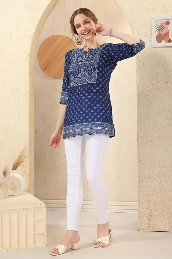 Cotton_Print_Short_Tunic_Top_For_Women_And_Girls_|_Kurti_Tops_|_Short_Kurti_|_Short_Kurti_For_Women_|_Short_Kurti_For_Girls