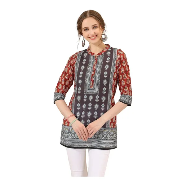 Cotton_Print_Short_Tunic_Top_For_Women_And_Girls_|_Kurti_Tops_|_Short_Kurti_|_Short_Kurti_For_Women_|_Short_Kurti_For_Girls