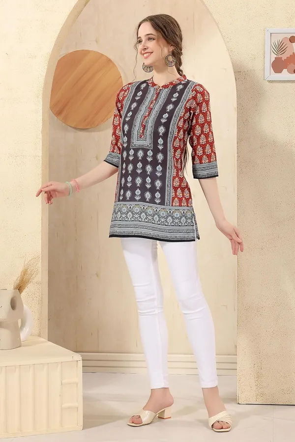 Cotton_Print_Short_Tunic_Top_For_Women_And_Girls_|_Kurti_Tops_|_Short_Kurti_|_Short_Kurti_For_Women_|_Short_Kurti_For_Girls