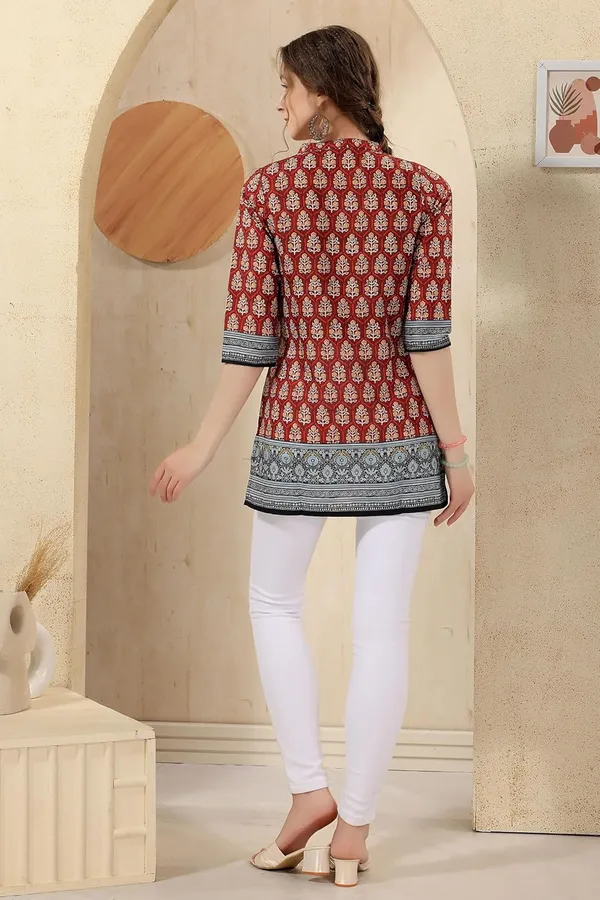 Cotton_Print_Short_Tunic_Top_For_Women_And_Girls_|_Kurti_Tops_|_Short_Kurti_|_Short_Kurti_For_Women_|_Short_Kurti_For_Girls