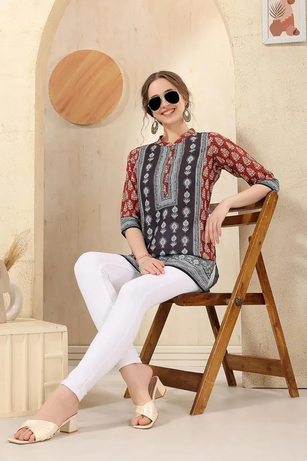 Cotton_Print_Short_Tunic_Top_For_Women_And_Girls_|_Kurti_Tops_|_Short_Kurti_|_Short_Kurti_For_Women_|_Short_Kurti_For_Girls