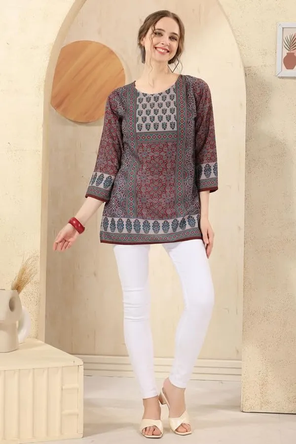 Women's_Ethnic_Print_Cotton_Short_Kurti