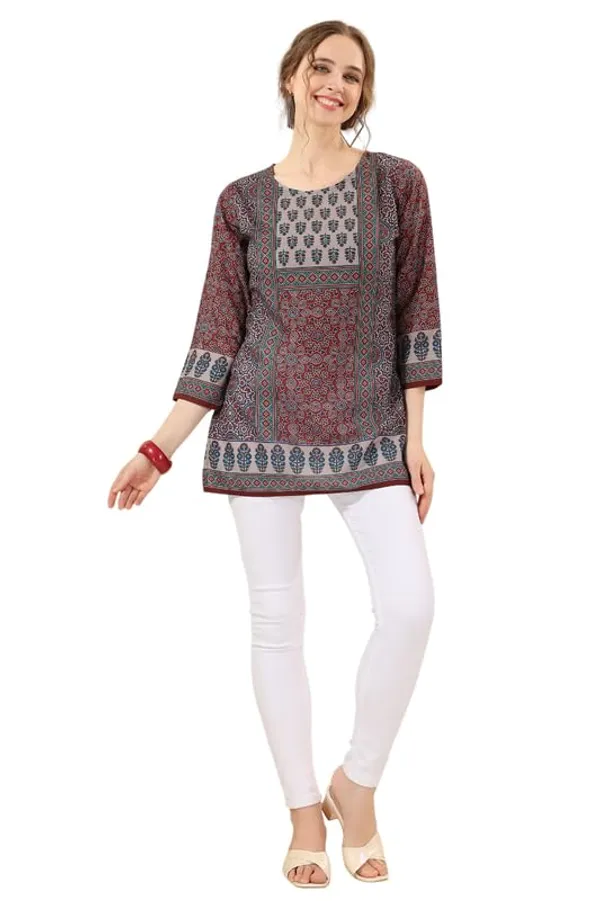 Women's_Ethnic_Print_Cotton_Short_Kurti