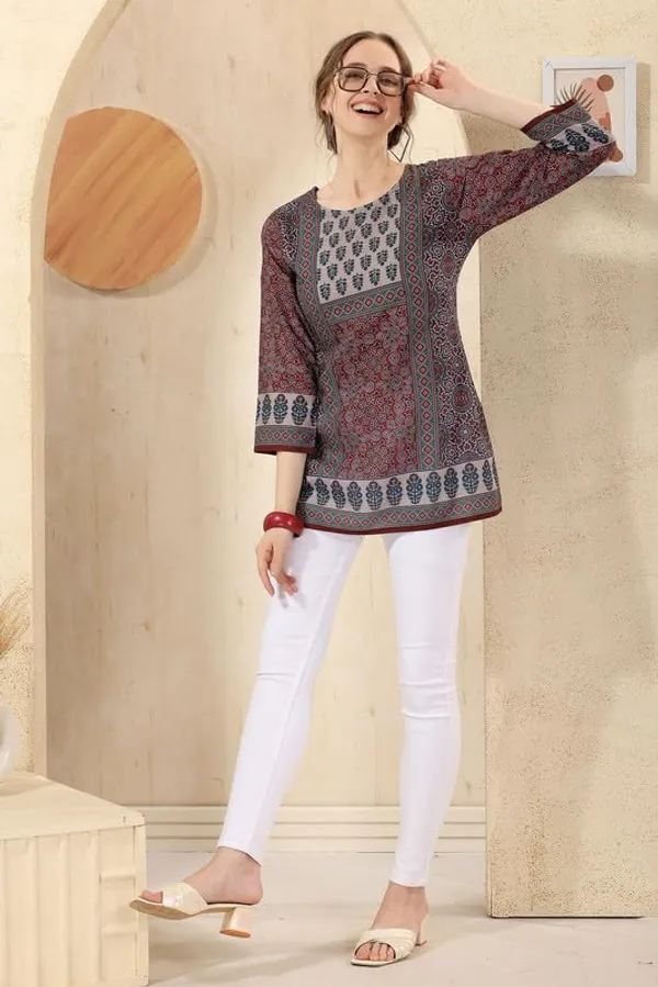 Women's_Ethnic_Print_Cotton_Short_Kurti