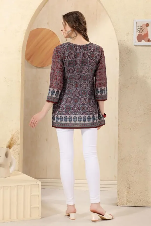 Women's_Ethnic_Print_Cotton_Short_Kurti