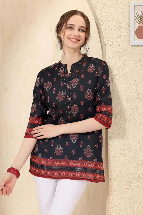 Cotton_Print_Short_Tunic_Top_For_Women_And_Girls_|_Kurti_Tops_|_Short_Kurti_|_Short_Kurti_For_Women_|_Short_Kurti_For_Girls