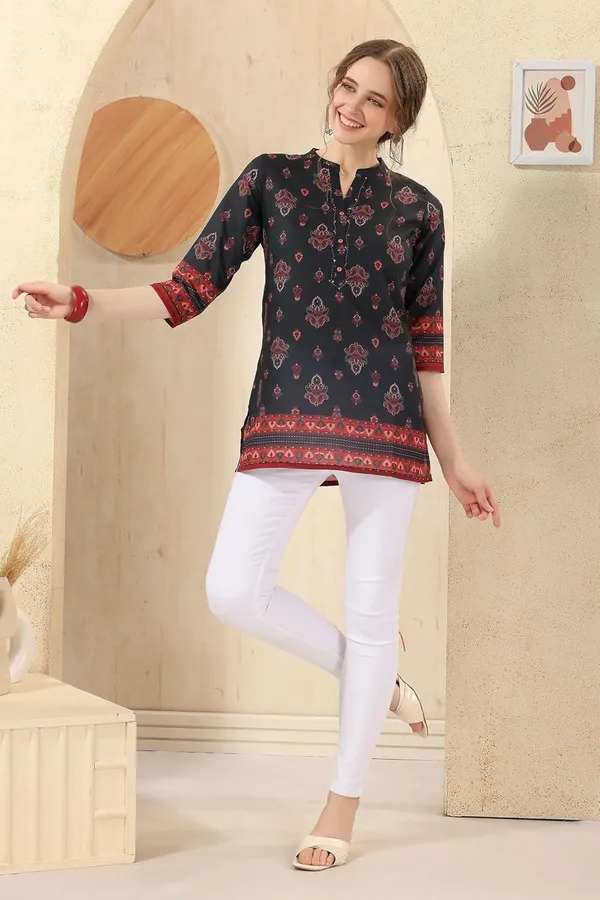 Cotton_Print_Short_Tunic_Top_For_Women_And_Girls_|_Kurti_Tops_|_Short_Kurti_|_Short_Kurti_For_Women_|_Short_Kurti_For_Girls