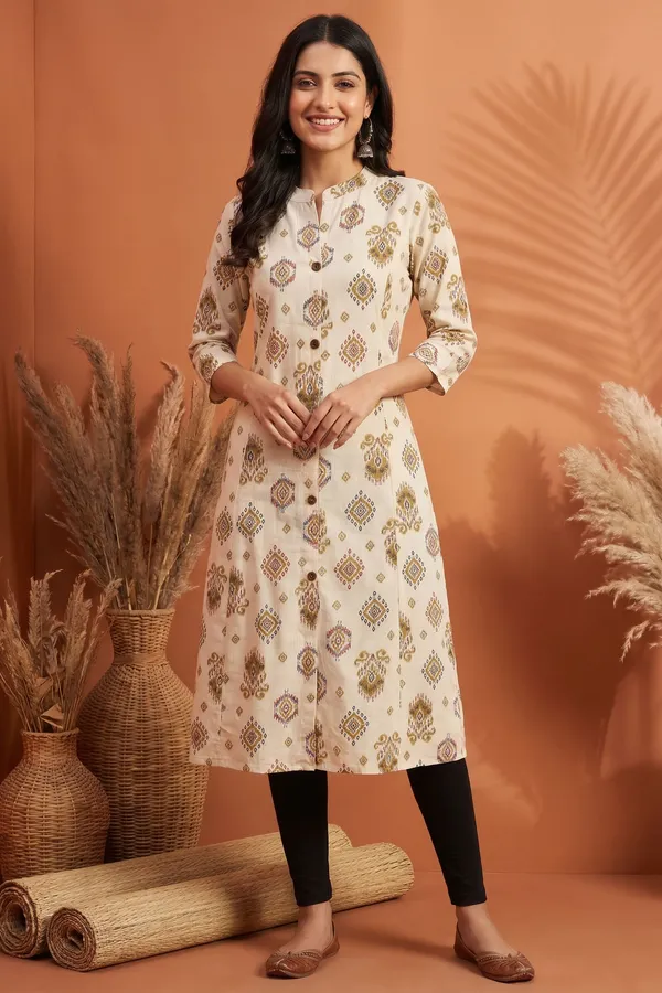 Classic_Fantastic_Cream_Cotton_A_Line_Princess_Cut_Kurta