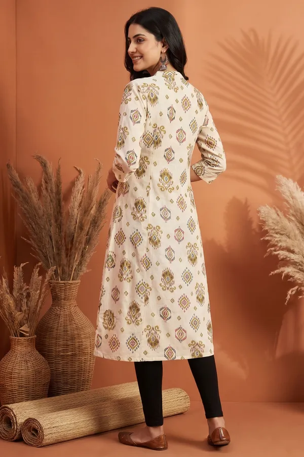 Classic_Fantastic_Cream_Cotton_A_Line_Princess_Cut_Kurta