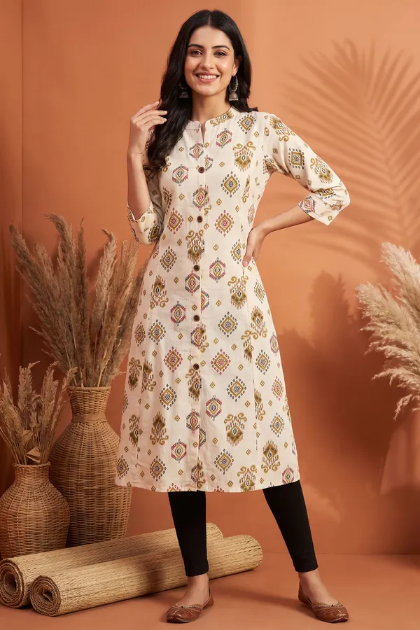 Classic_Fantastic_Cream_Cotton_A_Line_Princess_Cut_Kurta
