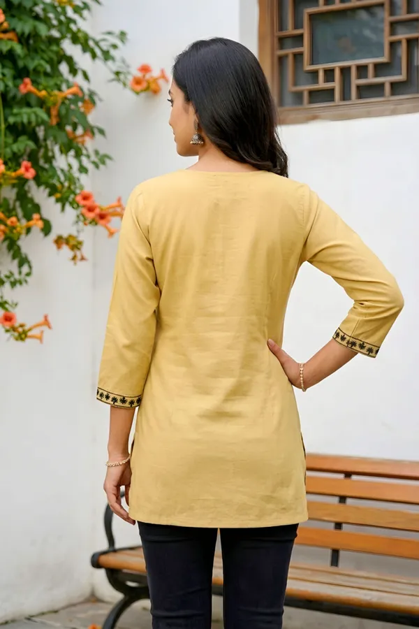 Sassy_Beige_Rayon_Short_Kurti_with_Chikankari_Embroidery