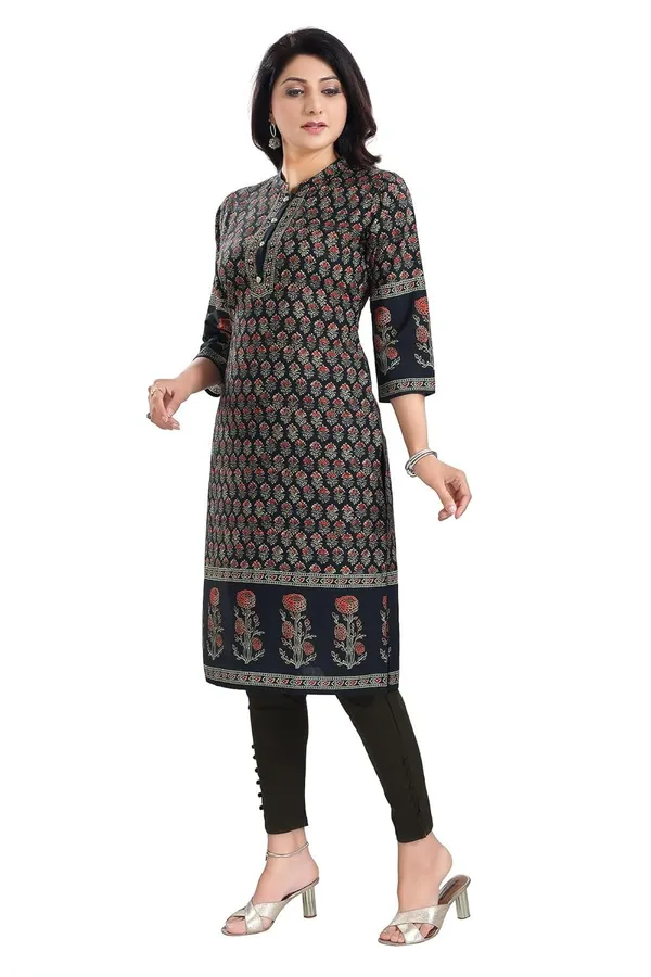 Women_Cotton_Blend_Collared_Neck_Graphic_Print_Kurti_|_Kurti_Tops_|_Short_Kurti_|_Short_Kurti_For_Women_|_Short_Kurti_For_Girls