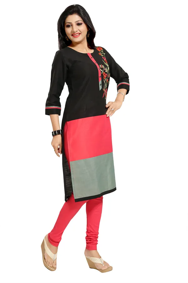 Pristine_party_Wear_Black_Designer_Tunic_with_Threadwork