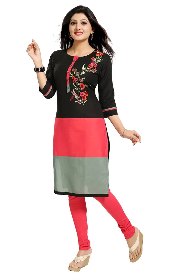 Pristine_party_Wear_Black_Designer_Tunic_with_Threadwork