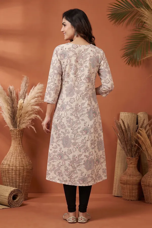 Elegant_Ivory_Cotton_Long_A_Line_Kurti_with_V_Neck_Ikat_Inspired_Ethnic_Print