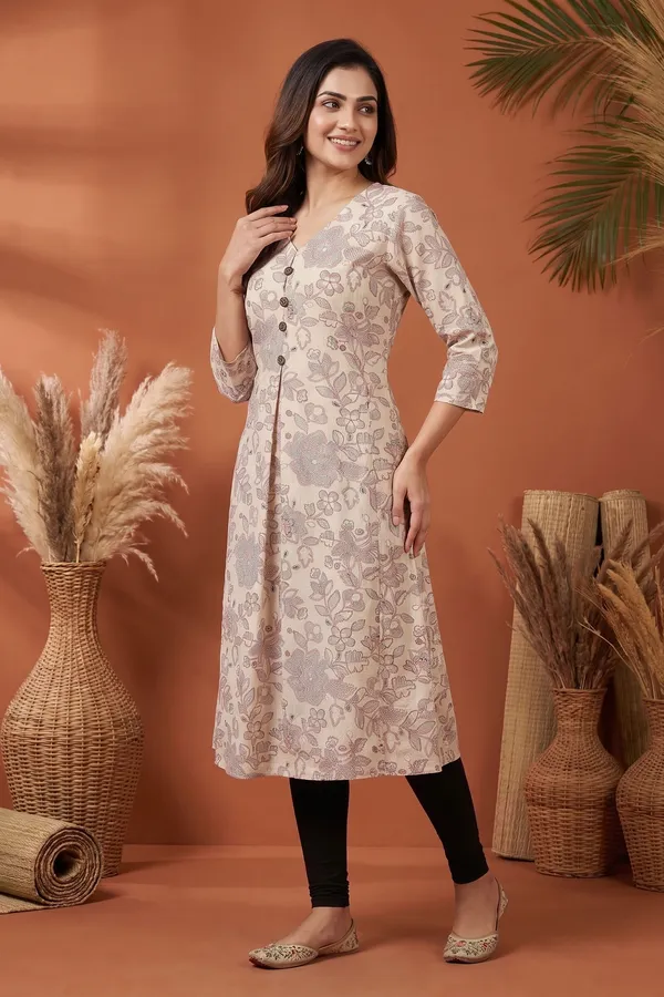Elegant_Ivory_Cotton_Long_A_Line_Kurti_with_V_Neck_Ikat_Inspired_Ethnic_Print