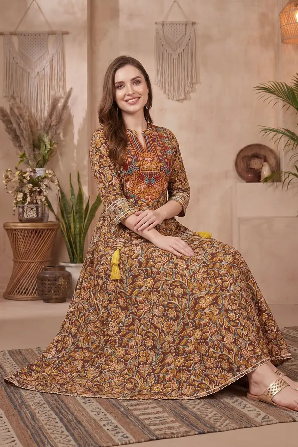 Elegant_Mustard_Yellow_Jaipuri_Cotton_Long_Anarkali_Kurti_with_Embroidered_Yoke