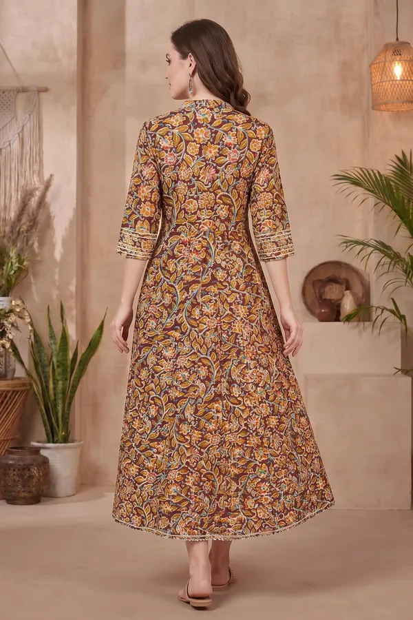 Elegant_Mustard_Yellow_Jaipuri_Cotton_Long_Anarkali_Kurti_with_Embroidered_Yoke