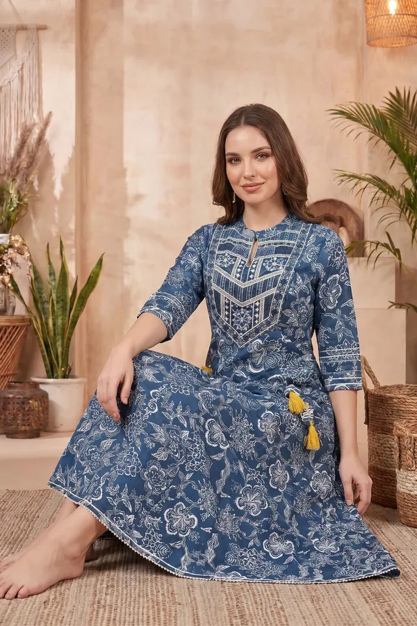 Graceful_Beige_Ikat_Inspired_Anarkali_Kurti_with_Embroidered_Yoke_Coral_Motifs_Tassel_Details