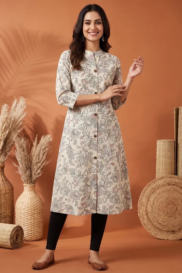 Graceful_Blissful_Cream_Cotton_A_Line_Princess_Cut_Kurta
