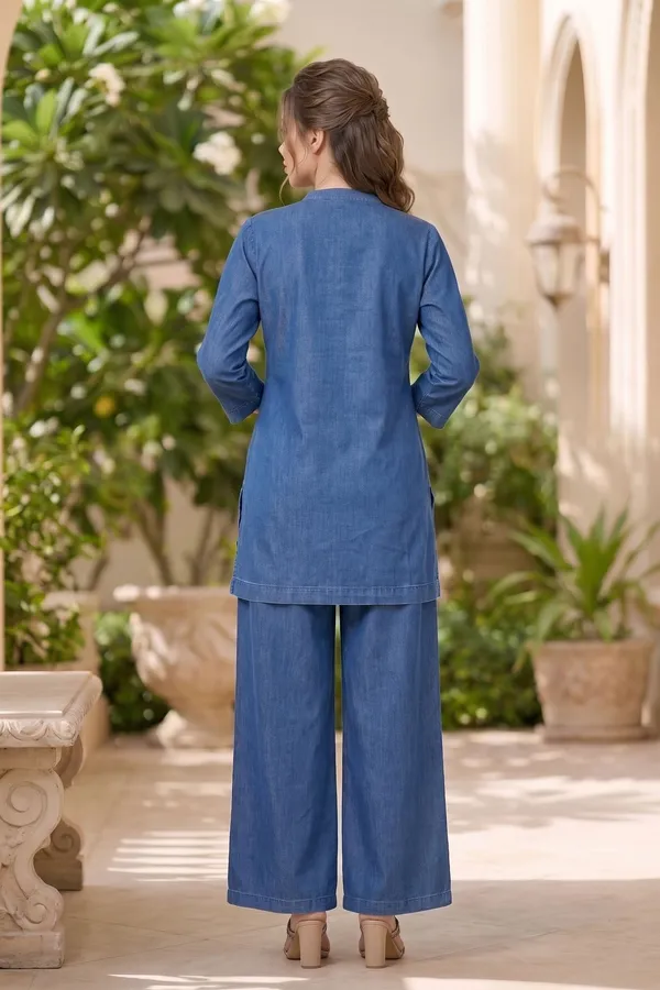 Heritage_Blue_Denim_Kurta_Palazzo_Set_with_Botanical_Thread_Embroidery_Border