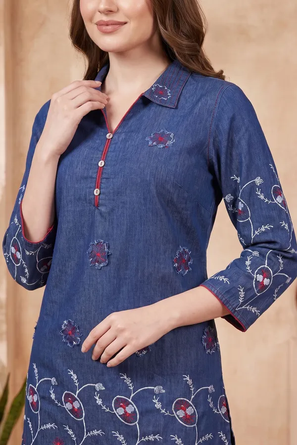 Imperial_Indigo_Denim_Co_Ord_Set_with_Floral_Garden_Thread_Embroidery