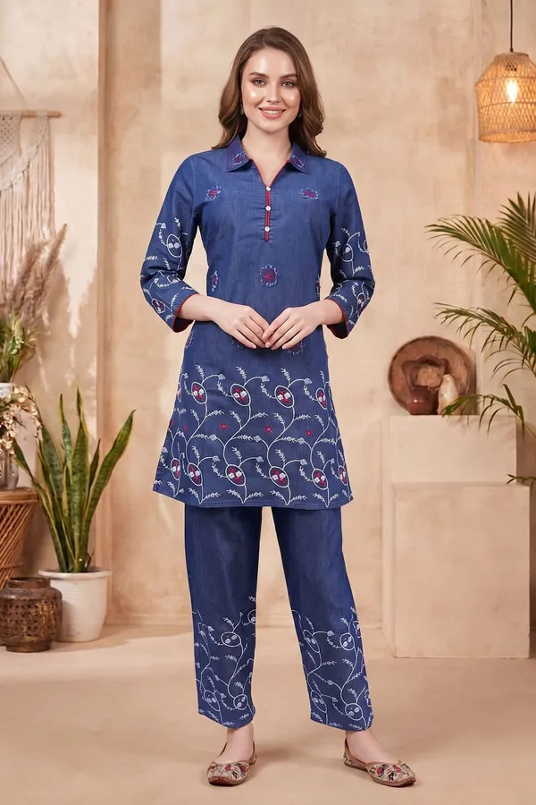 Imperial_Indigo_Denim_Co_Ord_Set_with_Floral_Garden_Thread_Embroidery